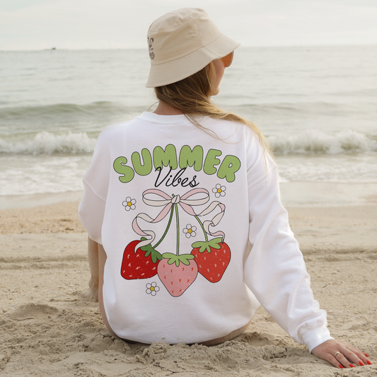 DTF Transfer Summer Vibes & Strawberries | Trendy Summer