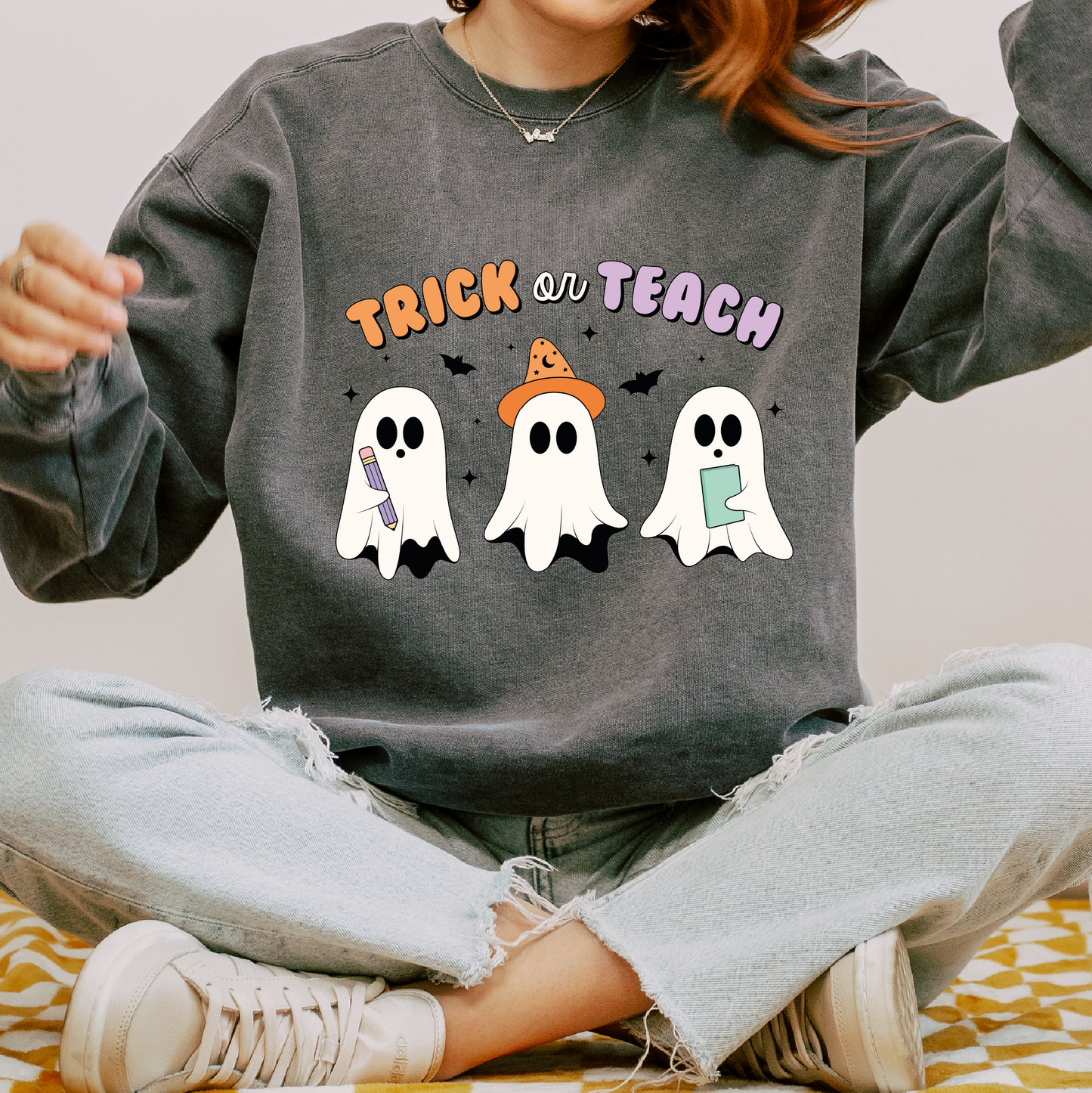 Trick Or Teach PNG SVG | Spooky Teacher Sublimation | Back to School Tshirt Design