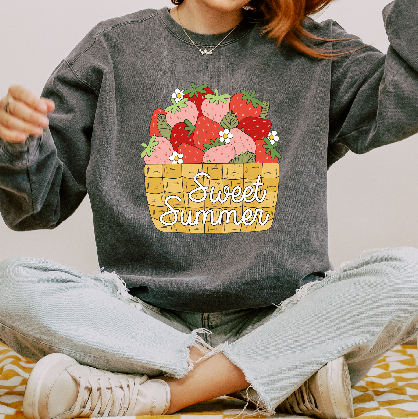 Fresh Strawberries PNG SVG | Sweet Summer Sublimation | Trendy Tshirt Design