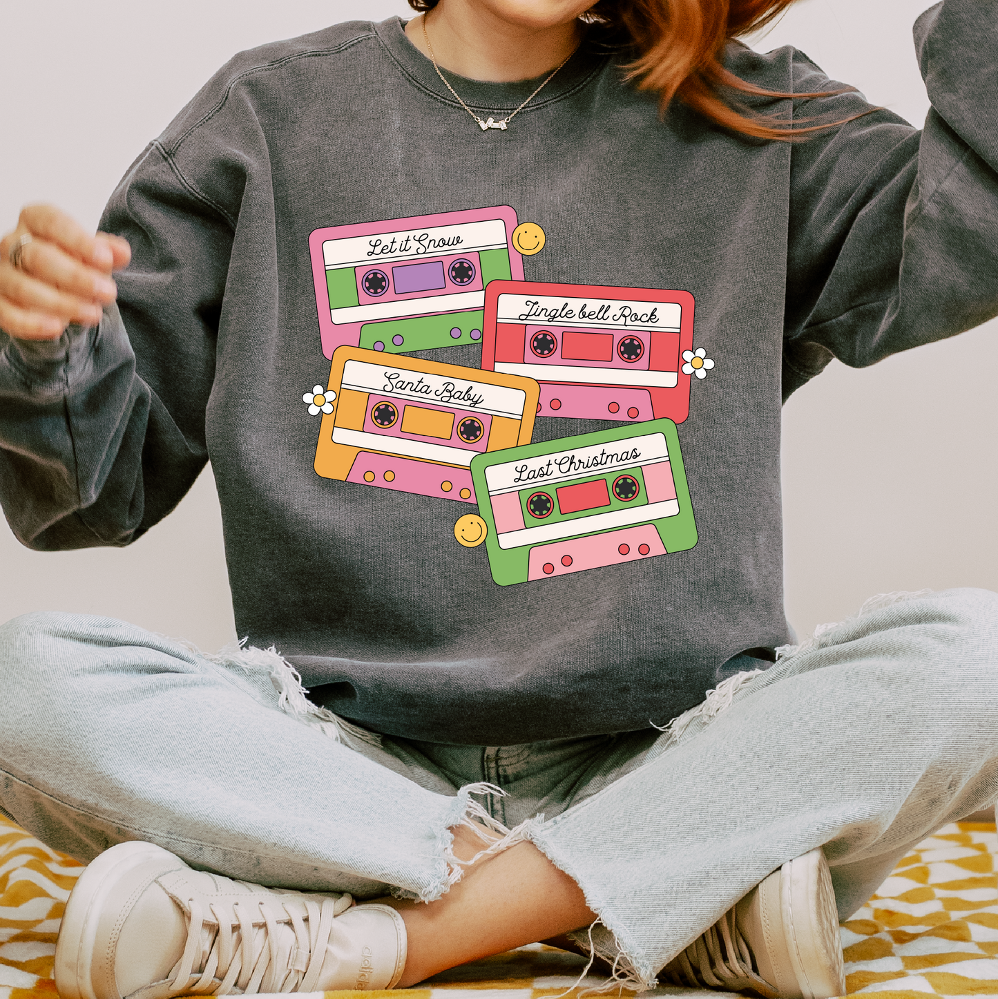 Christmas Cassette Tapes PNG SVG | Retro Groovy Christmas Sublimation | Tshirt Design