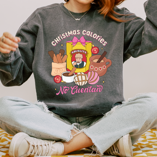 Christmas Calories No Cuentan PNG SVG | Navidad Sublimation | Hispanic Tshirt Design