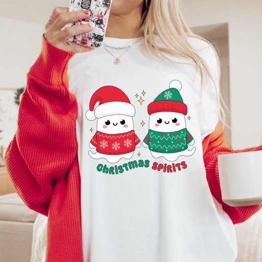 Christmas Spirits PNG SVG | Christmas Ghosts Sublimation | Cute Xmas Tshirt Design