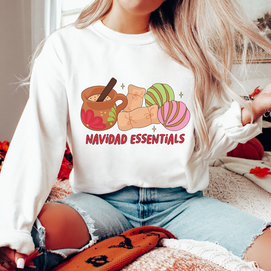 Navidad Essentials PNG SVG | Atole Tamales Conchas Sublimation | Xmas Tshirt Design