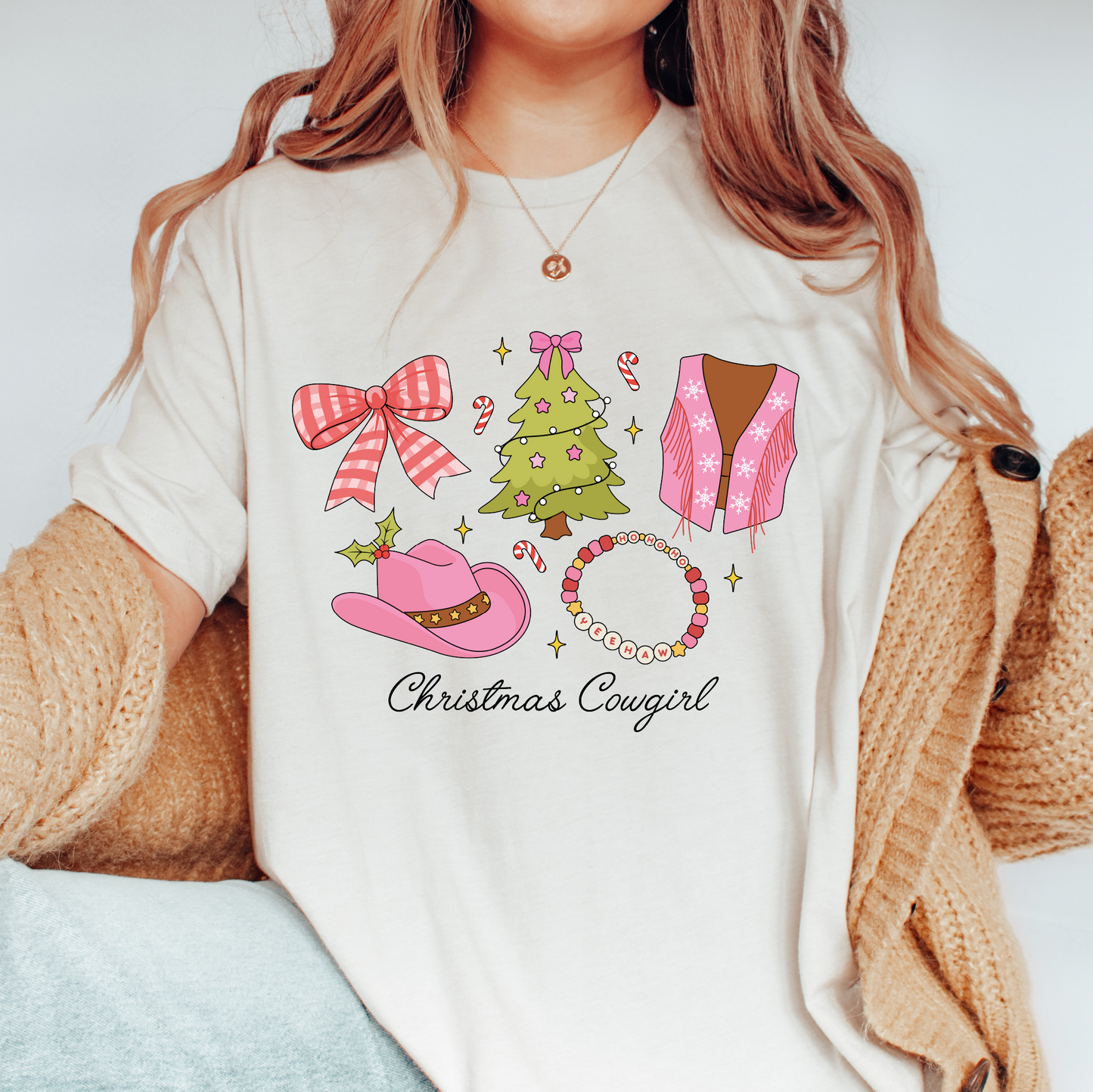 Christmas Cowgirl PNG SVG | Cowboy Boots Sublimation | Western Xmas Tshirt Design