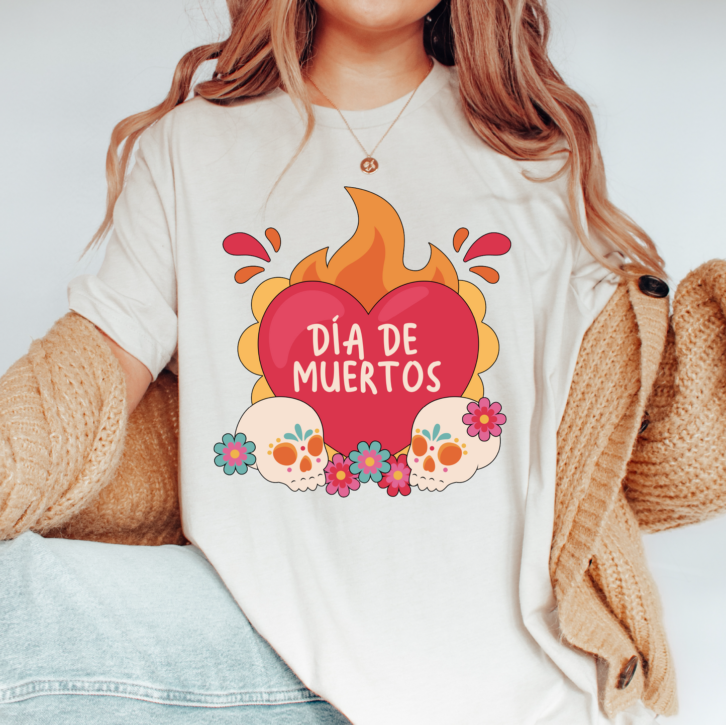 Dia de Muertos PNG SVG | Sagrado Corazón Y Calaveras Sublimation | Tshirt Design