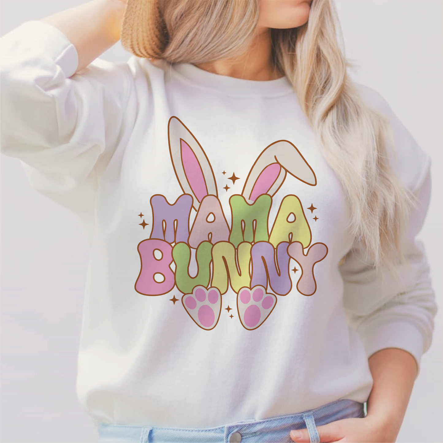 DTF Transfer Mama Bunny | Retro Easter | Mama and Me