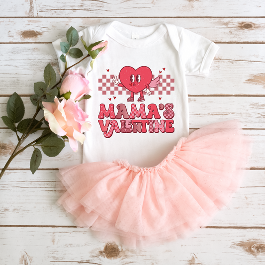Mama's Valentine SVG PNG | Valentines Day Sublimation | Heart Cartoon T shirt Design