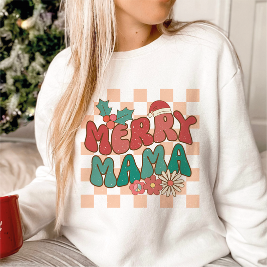 DTF Transfer Merry Mama | Christmas | Groovy Christmas