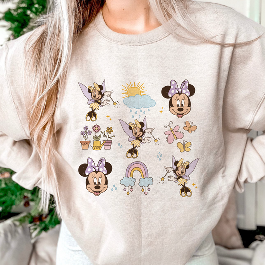 DTF Transfer Spring Mouse Doodles | Magical Minnie | Retro