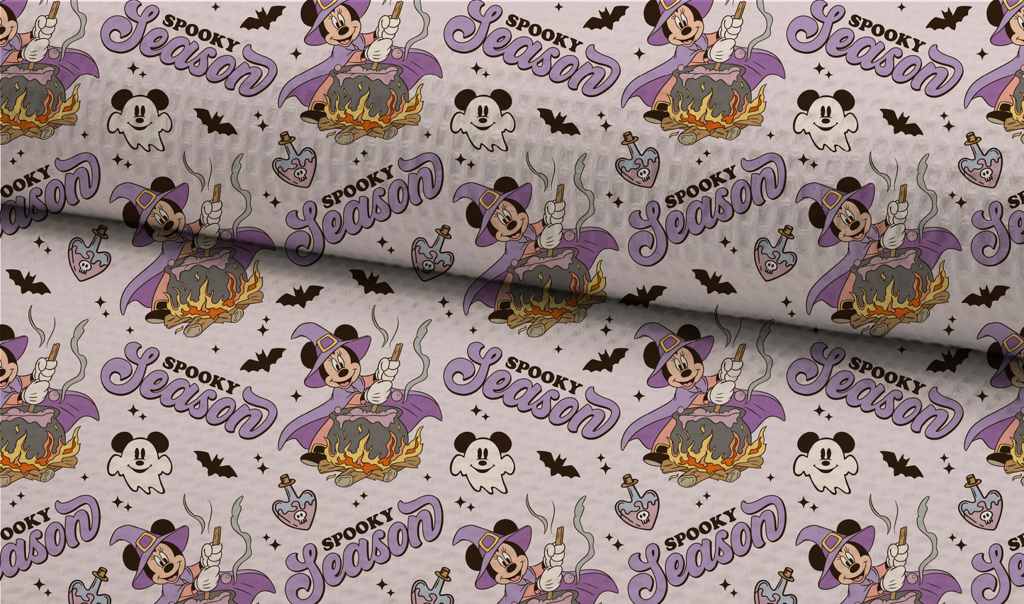 Halloween Magical Mouse Seamless Pattern, Witch Pattern for Fabric Sublimation