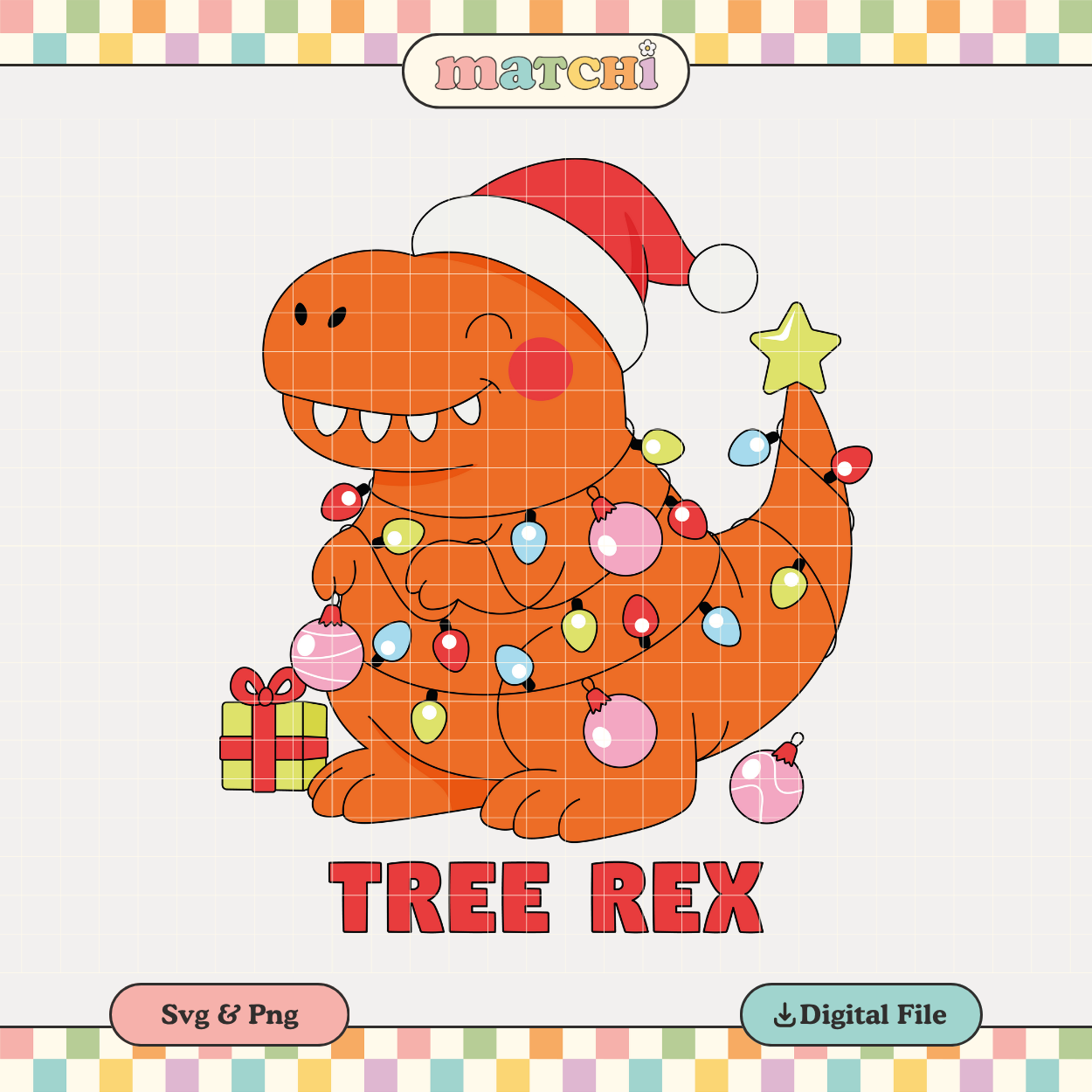 Tree Rex | Funny Christmas PNG & SVG