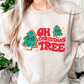 Oh Christmas Tree PNG | Retro Christmas Sublimation | Trendy Xmas Tree T shirt Design