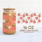 Peach Cup Wrap | Retro 16oz Libbey Can Glass | Summer Fruits PNG SVG