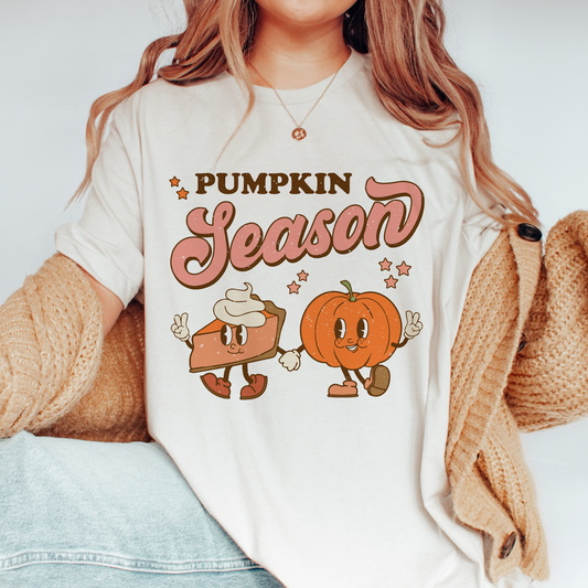 Pumpkin Season PNG SVG | Retro Fall Characters Sublimation | Pumpkin Pie T shirt Design