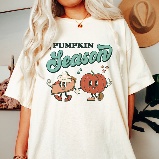 DTF Transfer Pumpkin Season Boy | Retro Fall Characters | Pumpkin