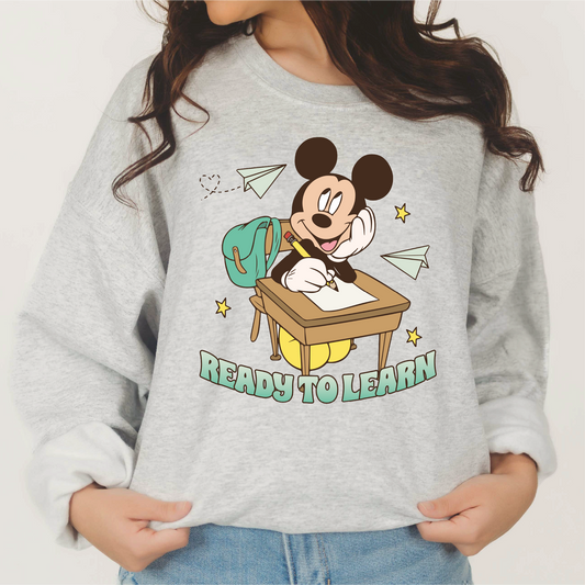 Ready to Learn PNG SVG | Magical Mouse Sublimation | Back to School T shirt Design