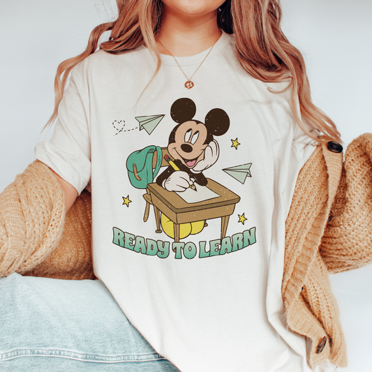 Ready to Learn PNG SVG | Magical Mouse Sublimation | Back to School T shirt Design