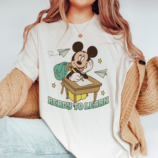 DTF Transfer Ready to Learn | Magical Mouse | Back to School