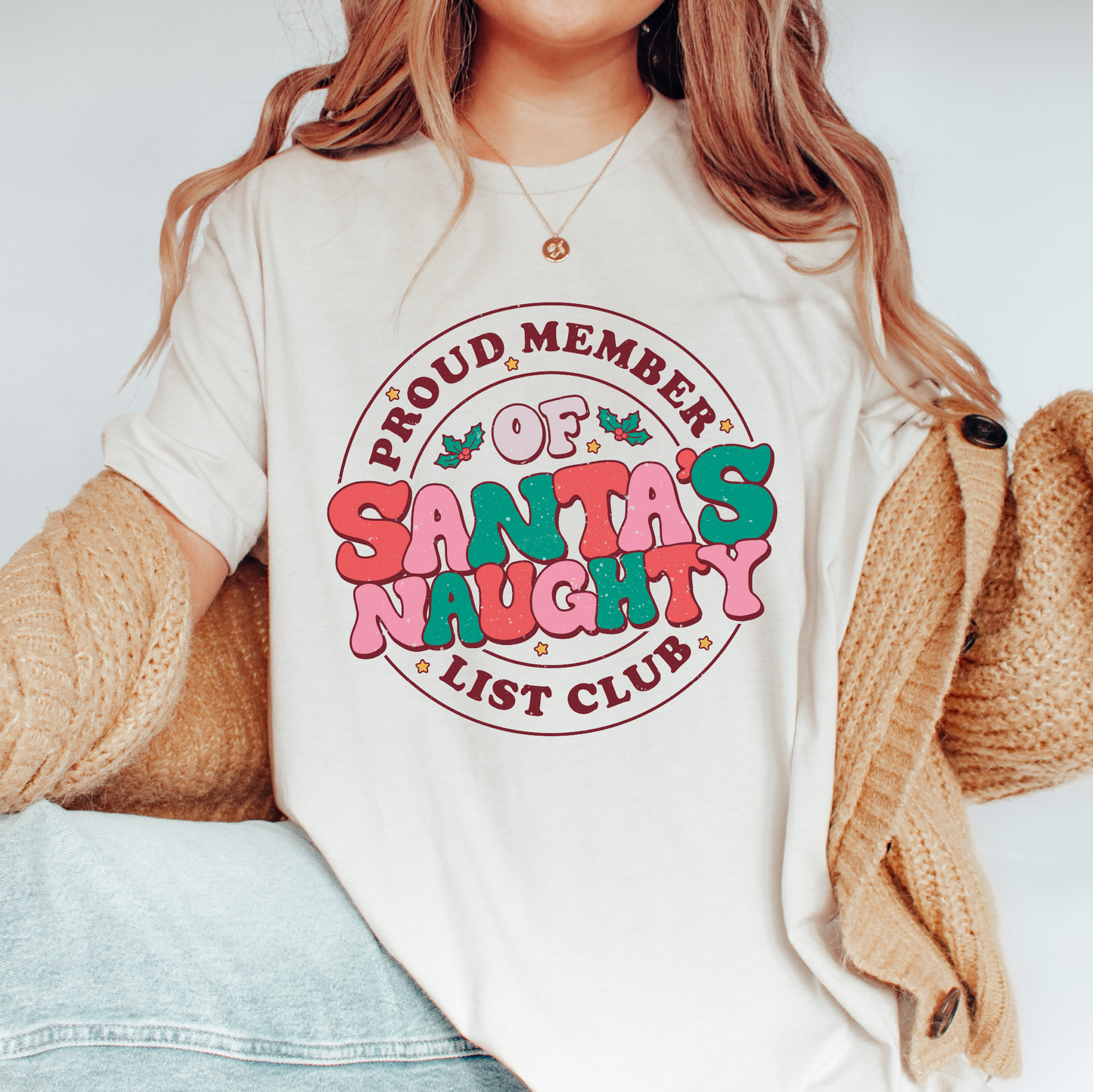 Proud Member Of Santa Naughty List PNG | Funny Christmas Sublimation | T shirt Design