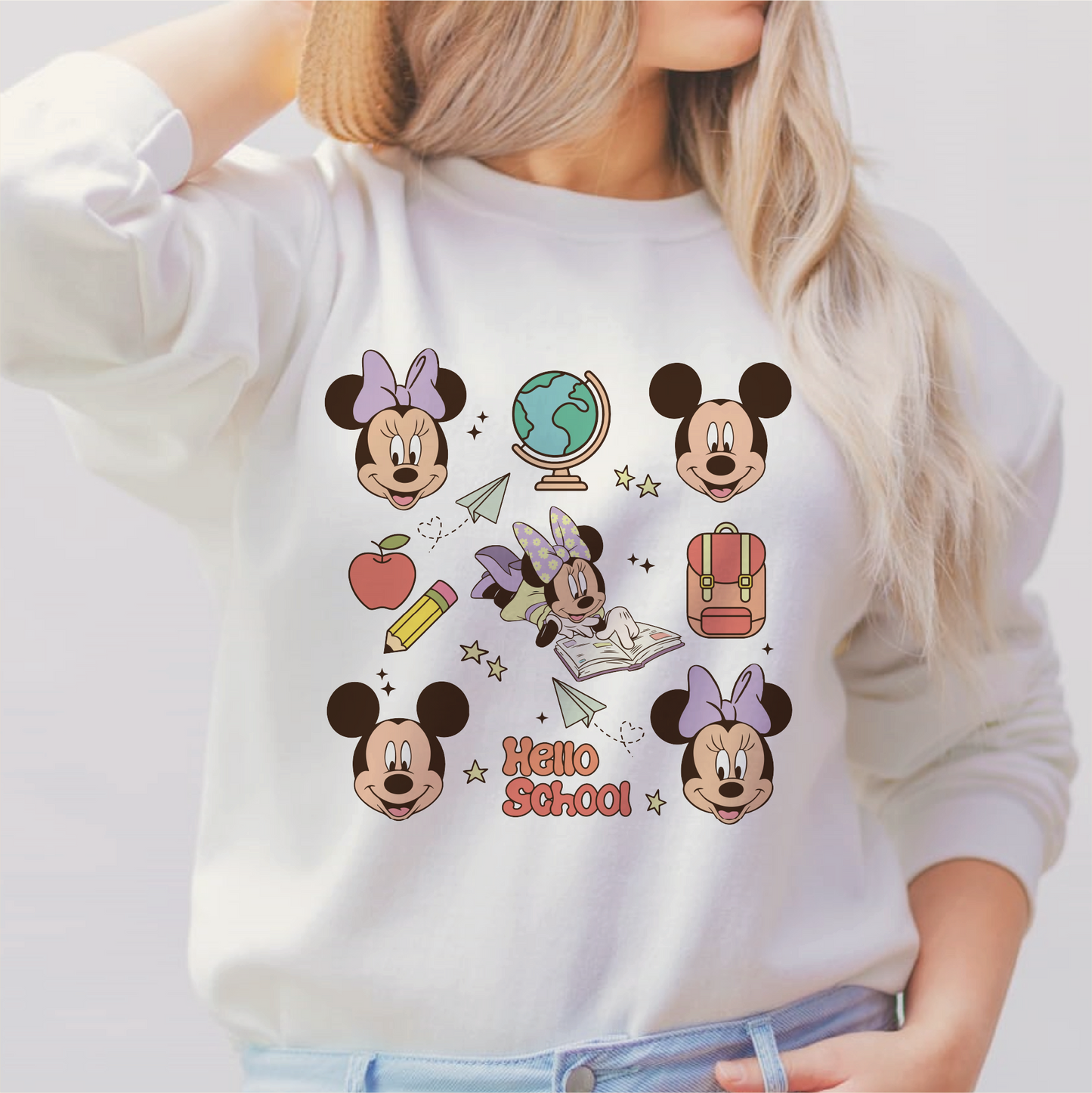 Back To School Doodles PNG SVG | Magical Mouse Sublimation | Minnie T shirt Design