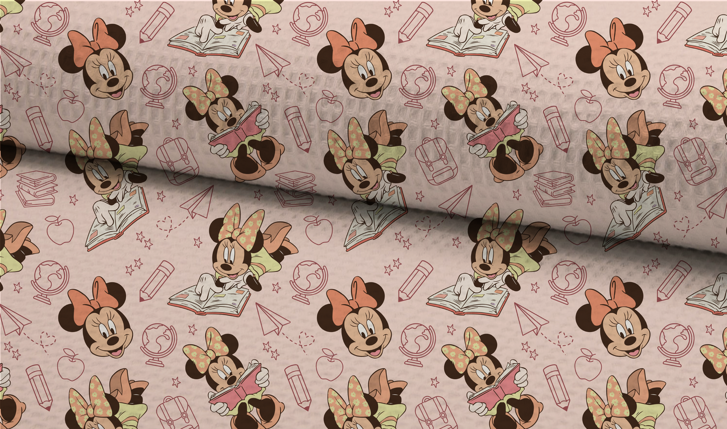 Back To School Magical Mouse Seamless Pattern, Orange Pattern for Fabric Sublimation