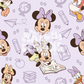 Back To School Magical Mouse Seamless Pattern, Purple Pattern for Fabric Sublimation