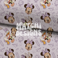 Back To School Magical Mouse Seamless Pattern, Purple Pattern for Fabric Sublimation