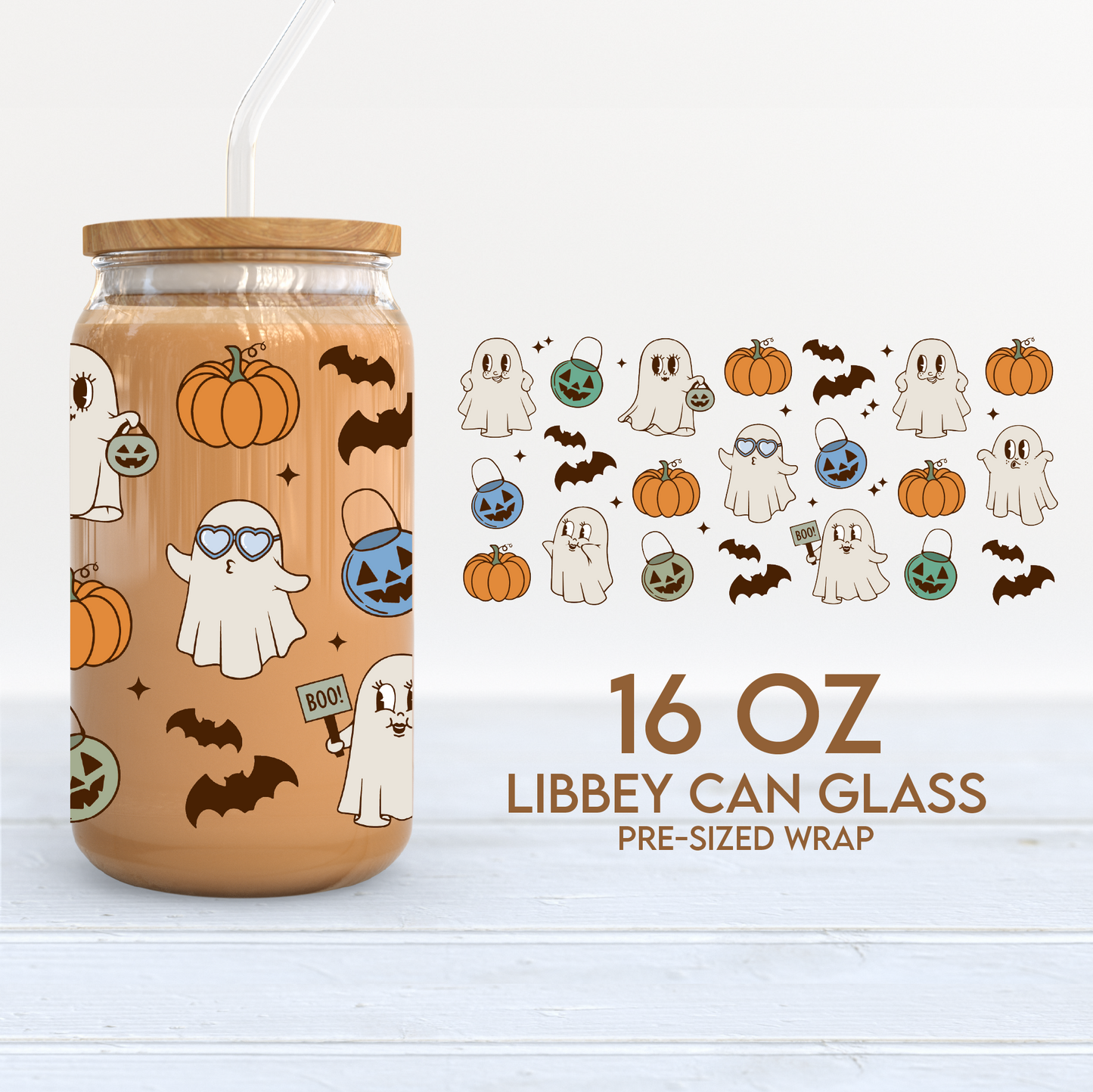 Pumpkins 16oz Libbey Glass Cup