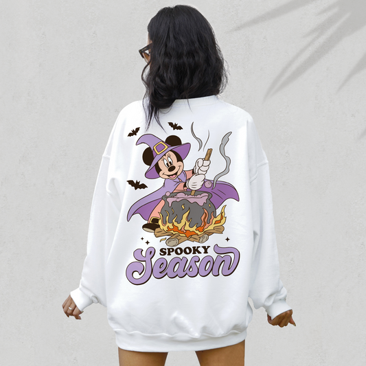 Spooky Season PNG SVG | Magical Halloween Sublimation | Witch Mouse T shirt Design