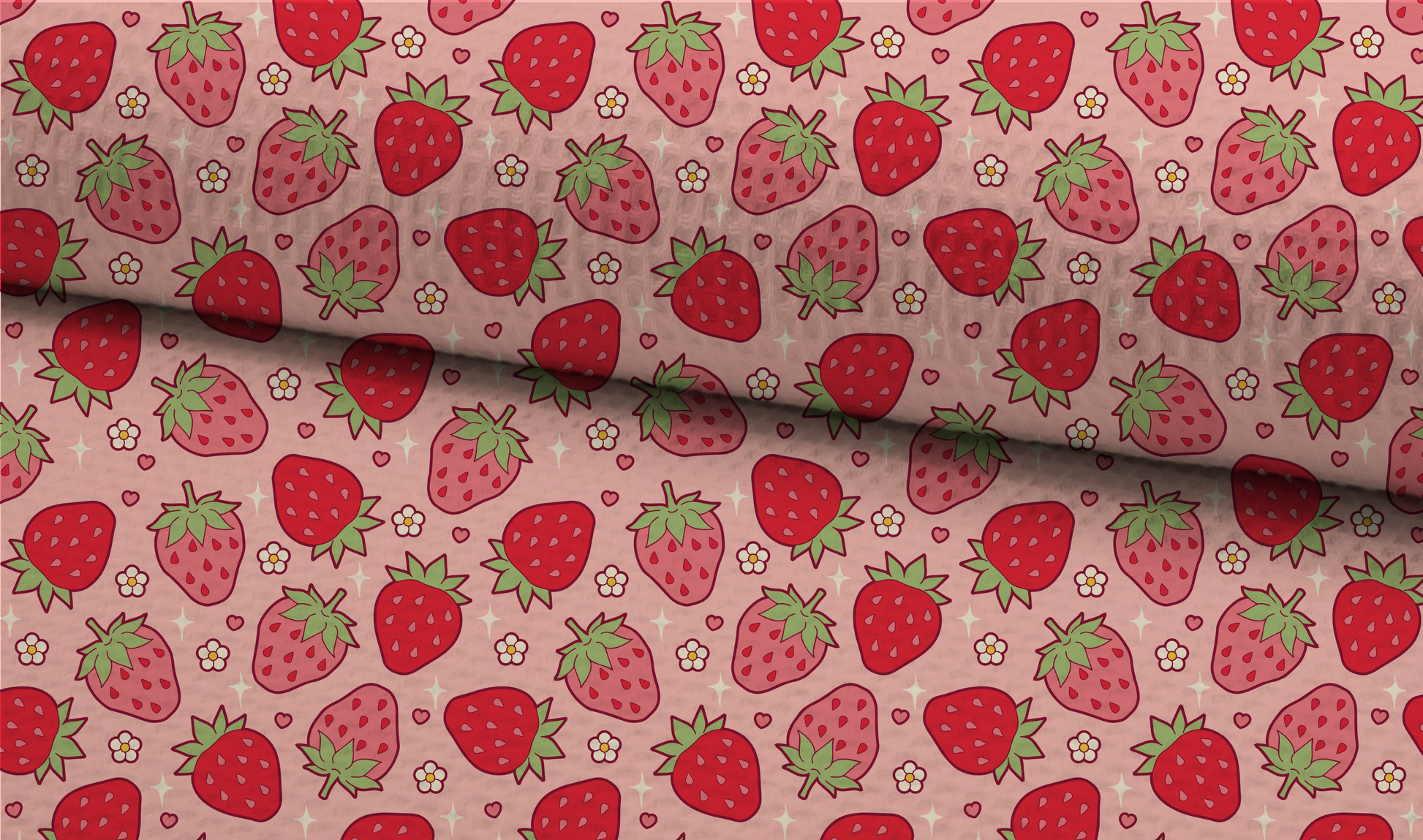 Cute Strawberry Seamless Pattern, Valentines Day Pattern for