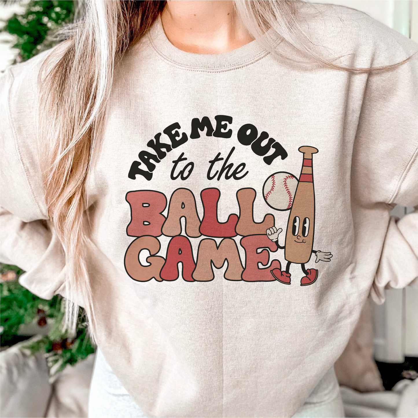 DTF Transfer Take Me to the Ball Game | Retro Baseball | Groovy