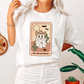 Howdy Ghost PNG SVG | Retro Halloween Ghost Tarot Card Sublimation | T shirt Design