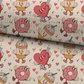 Valentines Cartoon Seamless Pattern, Valentines Day Pattern for Fabric Sublimation