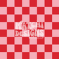 Pink & Red Checkerboard Seamless Pattern, Valentines Day Pattern for Fabric Sublimation