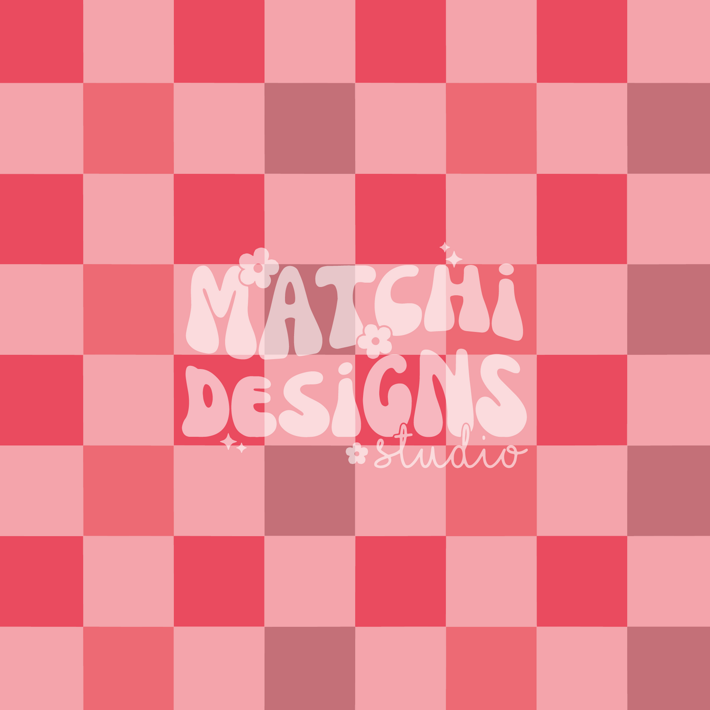 Pink Shades Checkerboard Seamless Pattern, Valentines Day Pattern for Fabric Sublimation