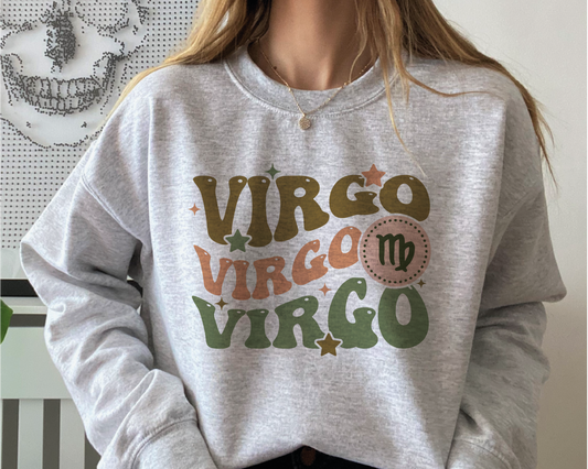 DTF Transfer Virgo | Zodiac | Retro Vintage Virgo