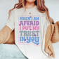 When I am Afraid PNG SVG | Retro Christian Sublimation | Faith T shirt Design + pocket