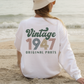 Vintage 1947 Original Parts SVG PNG | Birthday Sublimation | T shirt Design Cut file