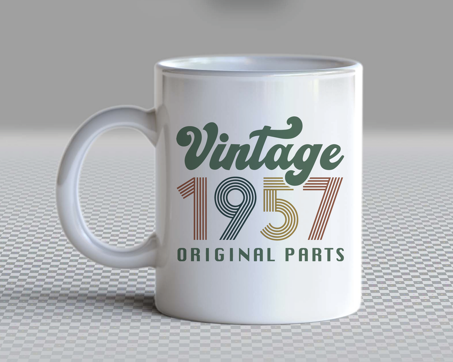 Vintage 1957 Original Parts SVG PNG | Birthday Sublimation | T shirt Design Cut file