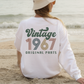 Vintage 1967 Original Parts SVG PNG | Birthday Sublimation | T shirt Design Cut file