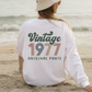 Vintage 1977 Original Parts SVG PNG | Birthday Sublimation | T shirt Design Cut file