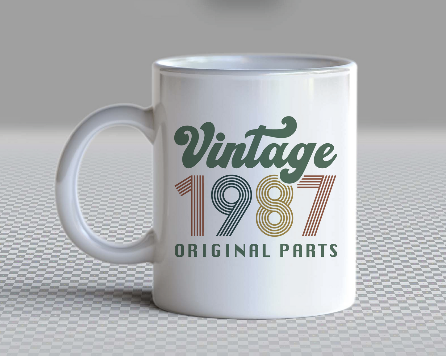 Vintage 1987 Original Parts SVG PNG | Birthday Sublimation | T shirt Design Cut file