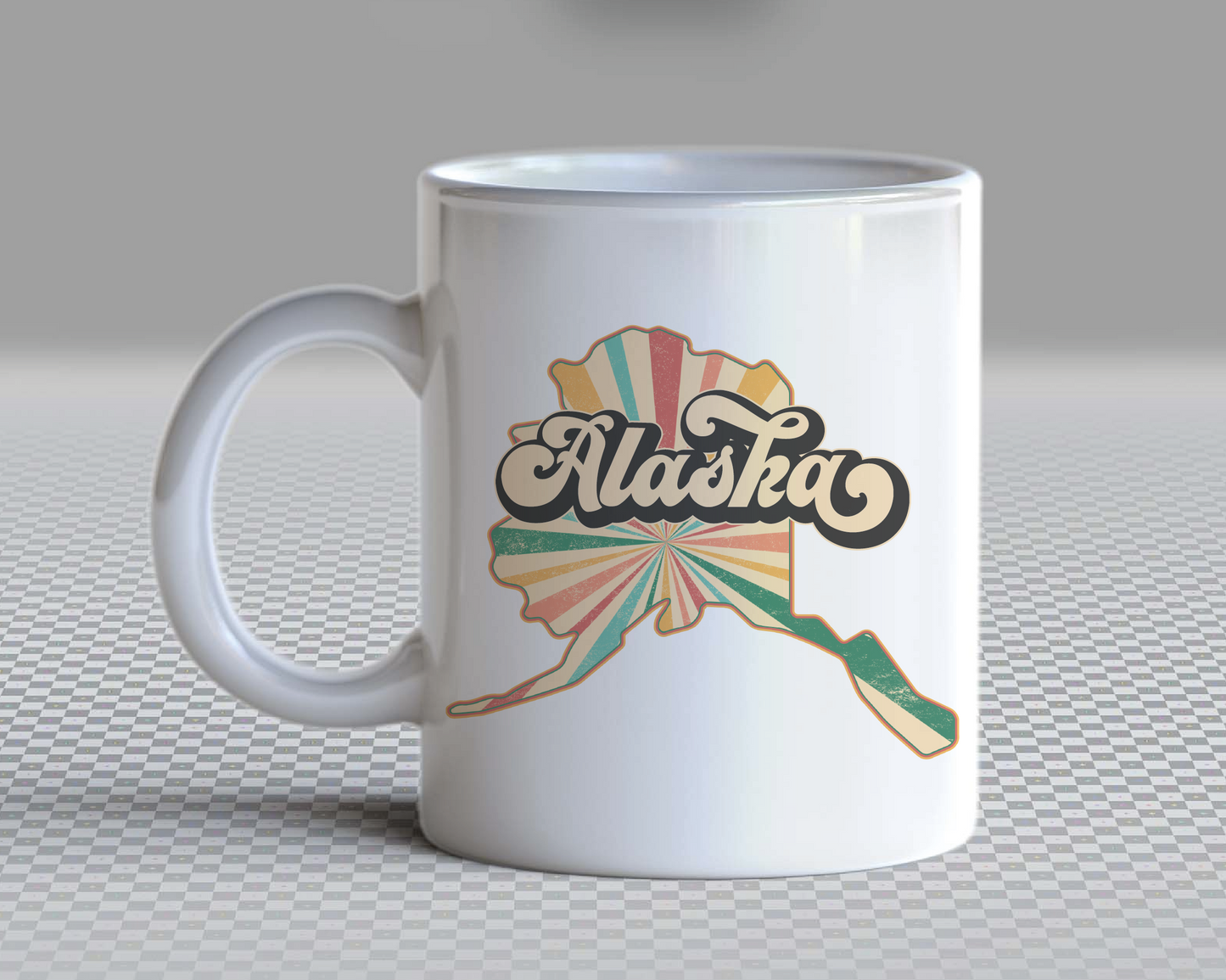 Alaska PNG | Vintage Alaska State Sublimation | Retro Distressed T shirt Design