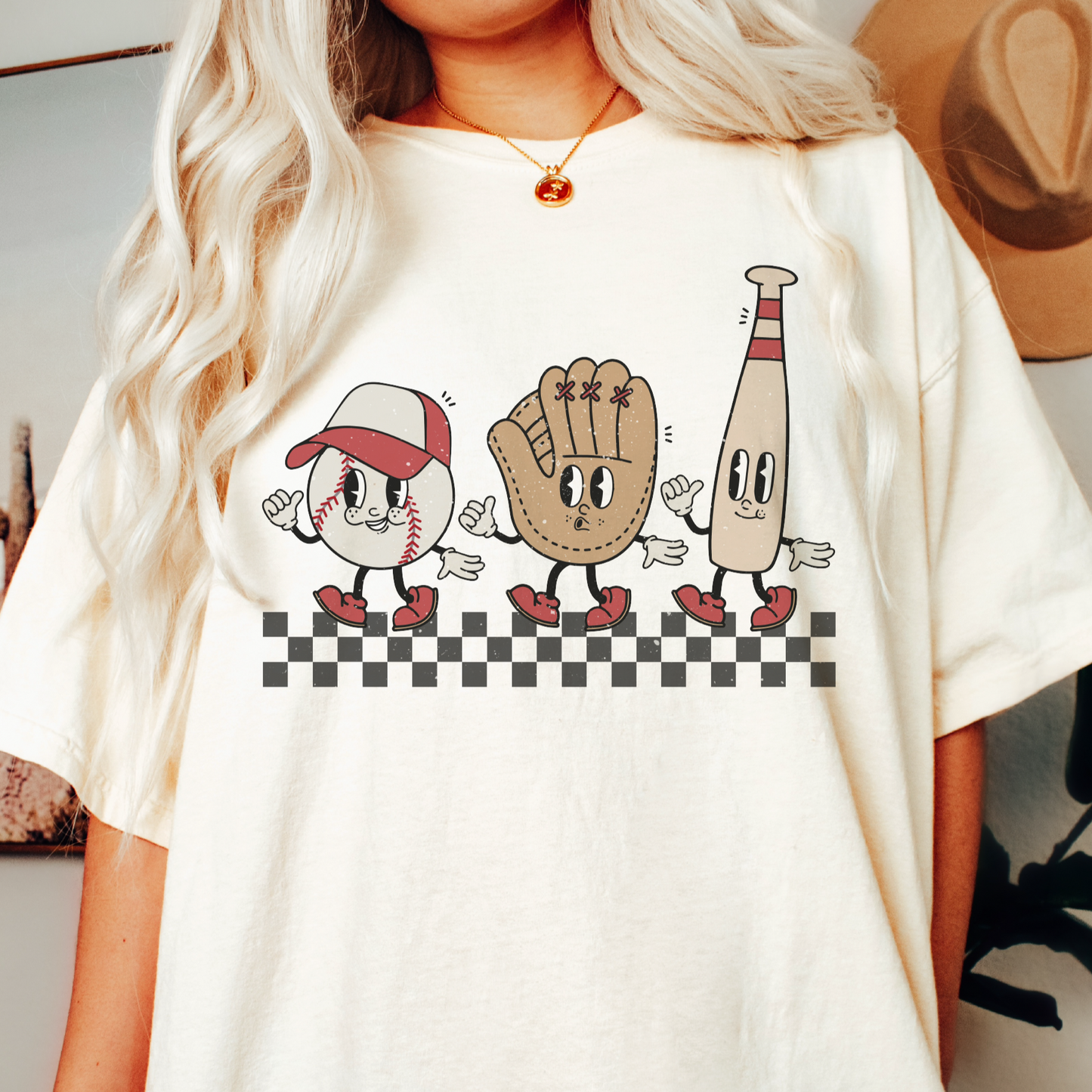 Baseball Characters SVG PNG | Retro Cute Baseball Sublimation | Groovy T  shirt Design