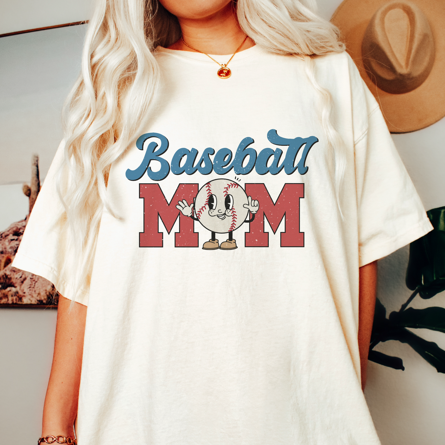 Baseball Mom SVG PNG, Retro Baseball Character Sublimation