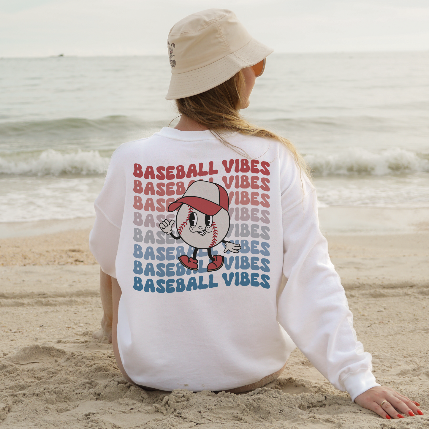 Baseball Vibes SVG PNG | Retro Baseball Character Sublimation | Groovy T shirt Design