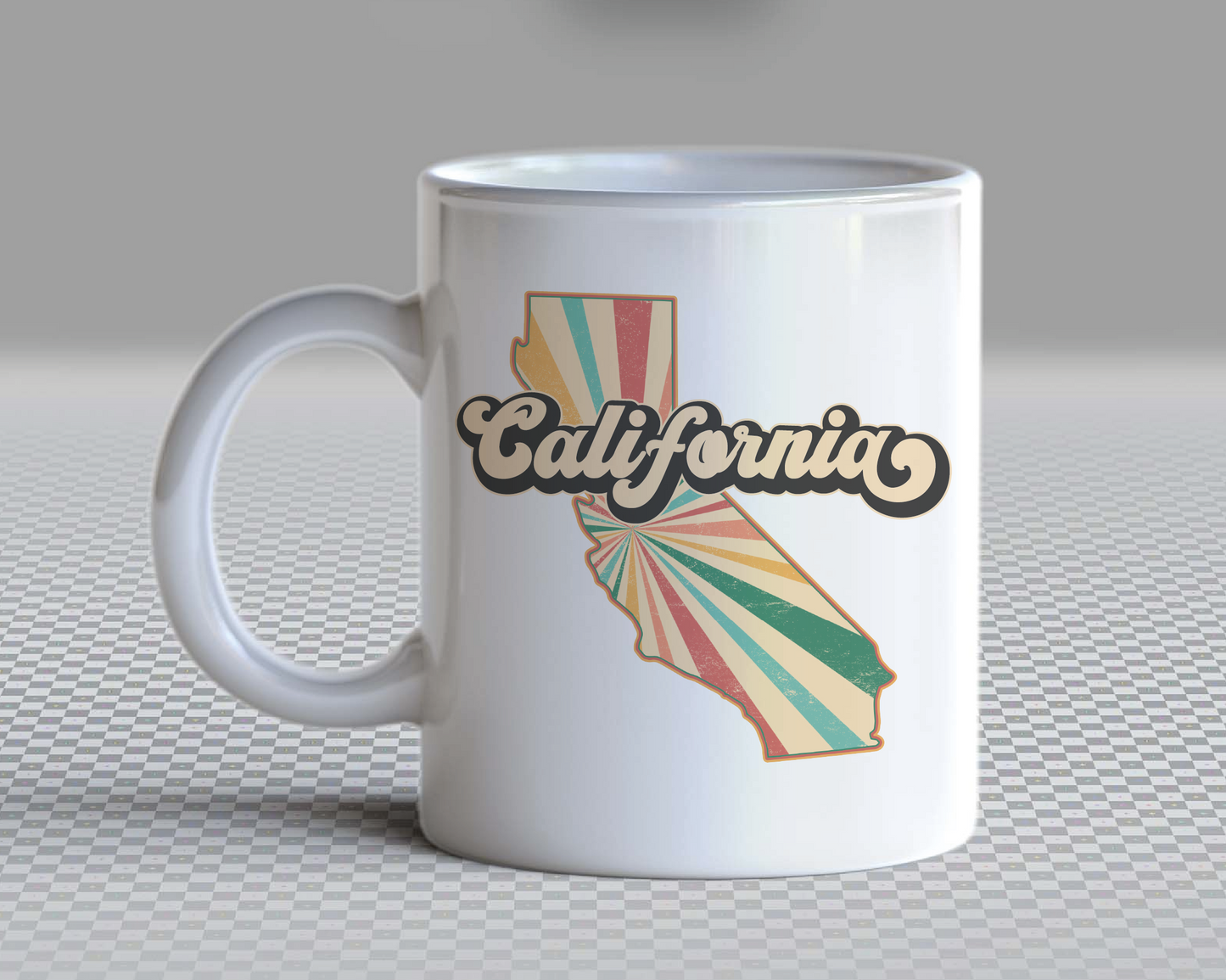 California PNG | Vintage California State Sublimation | Retro Distressed T shirt Design