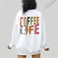 Coffee Life SVG PNG | Distressed font Sublimation | Leopard Lightning Bolt | Summer T shirt Design