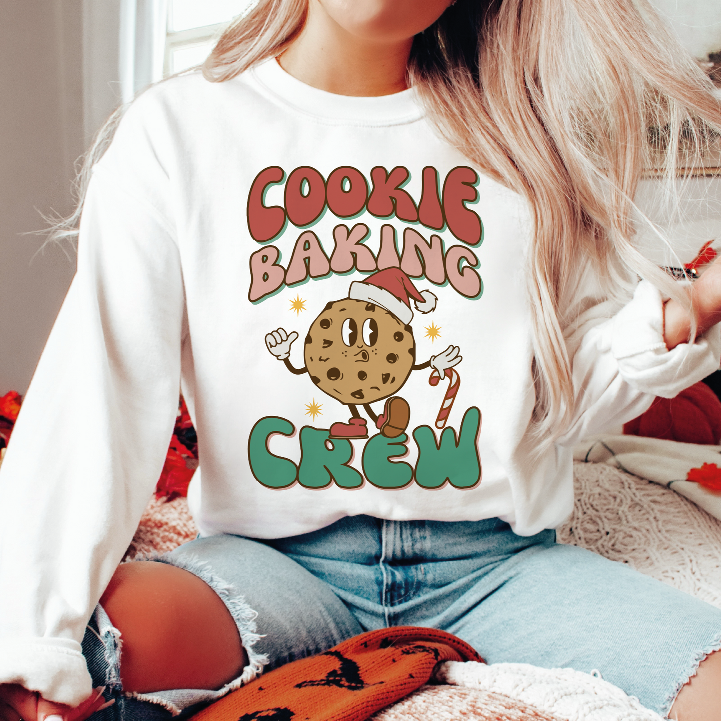 Cookie Baking Crew SVG PNG | Christmas Sublimation | Groovy Christmas Baking | T shirt Design Cut file