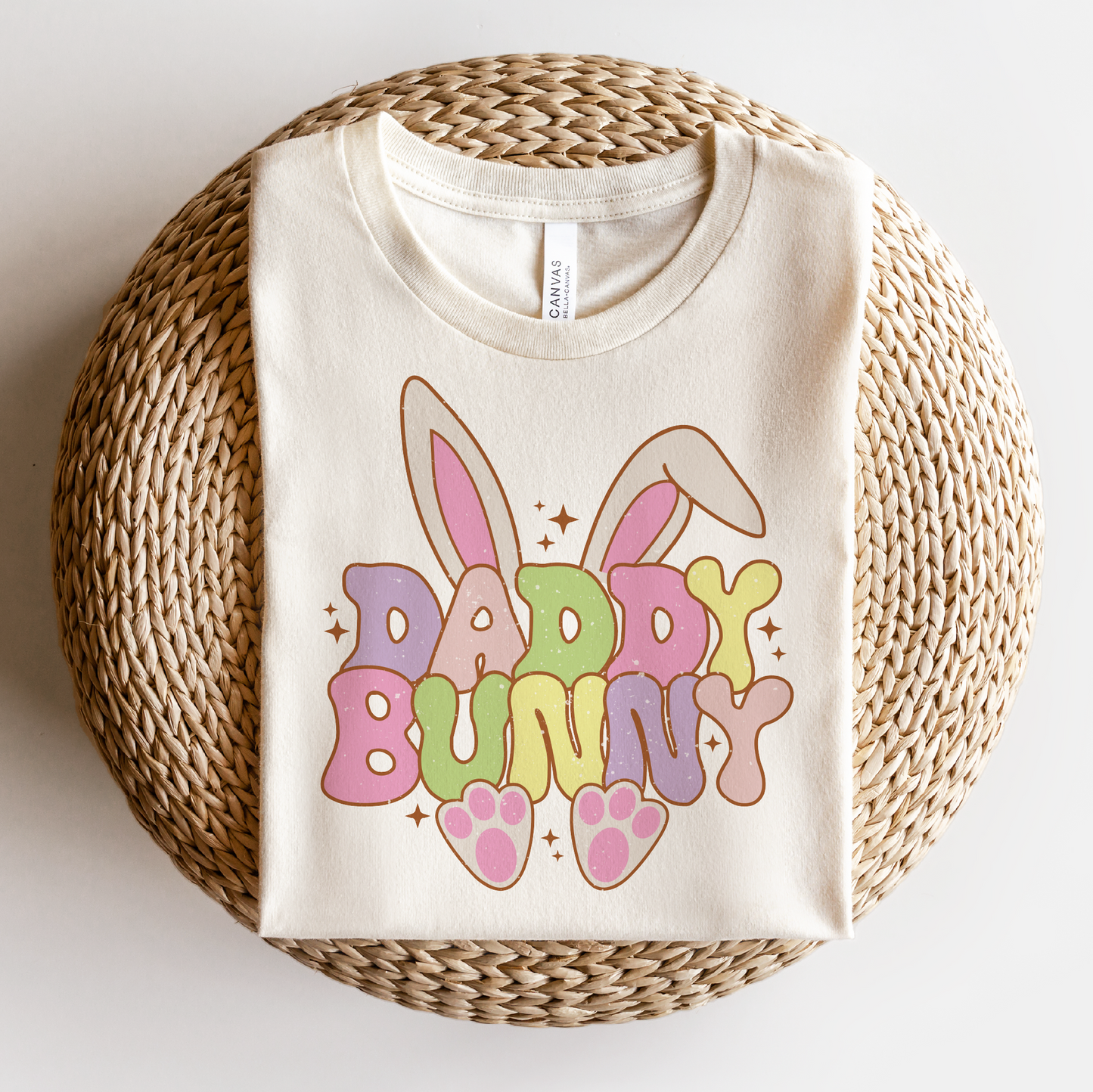 Daddy Bunny PNG SVG | Retro Easter Sublimation | Groovy Dad and Me T shirt Design